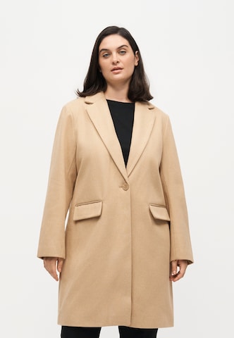 ONLY Carmakoma Between-Seasons Coat 'CARBIANCA' in Brown: front