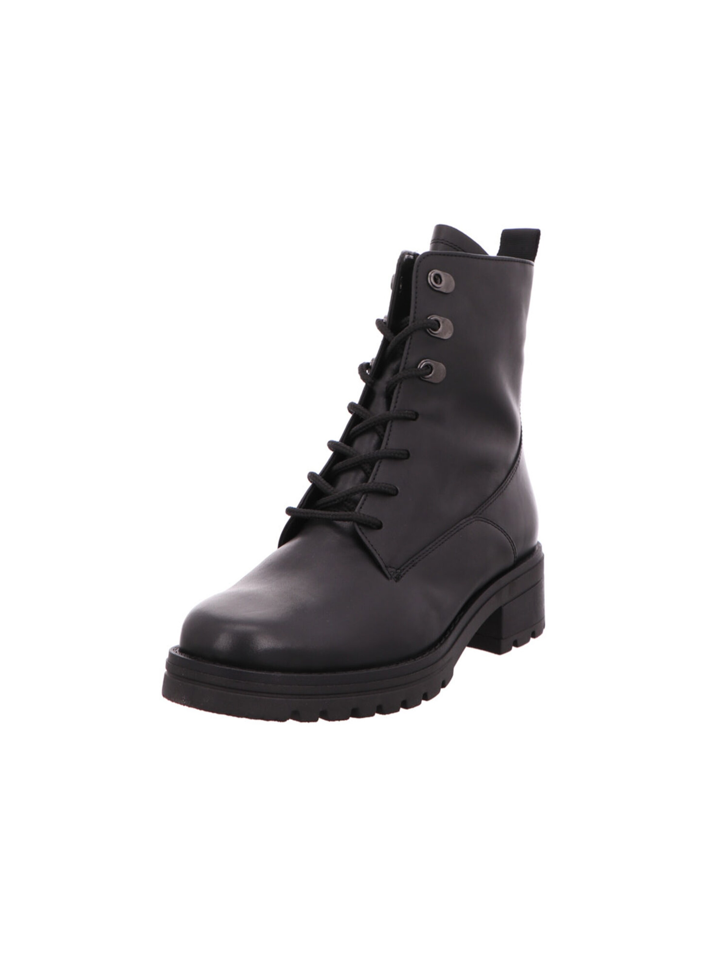 GABOR Lace-Up Boots in Black: front