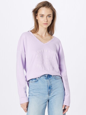 Zwillingsherz Sweatshirt 'Kornelia' in Purple: front