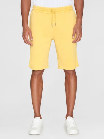 KnowledgeCotton Apparel Regular Pants 'BIRCH' in Yellow: front