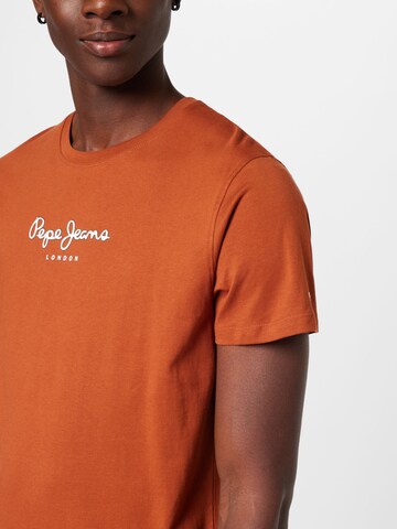 Pepe Jeans T-Shirt 'EDWARD' in Braun