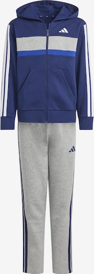 ADIDAS SPORTSWEAR Tracksuit 'SEASONAL ESSENTIALS TIBERIO 3 STRIPES FLEECE' in 128 in Navy / Dark blue / Grey / White, Item view