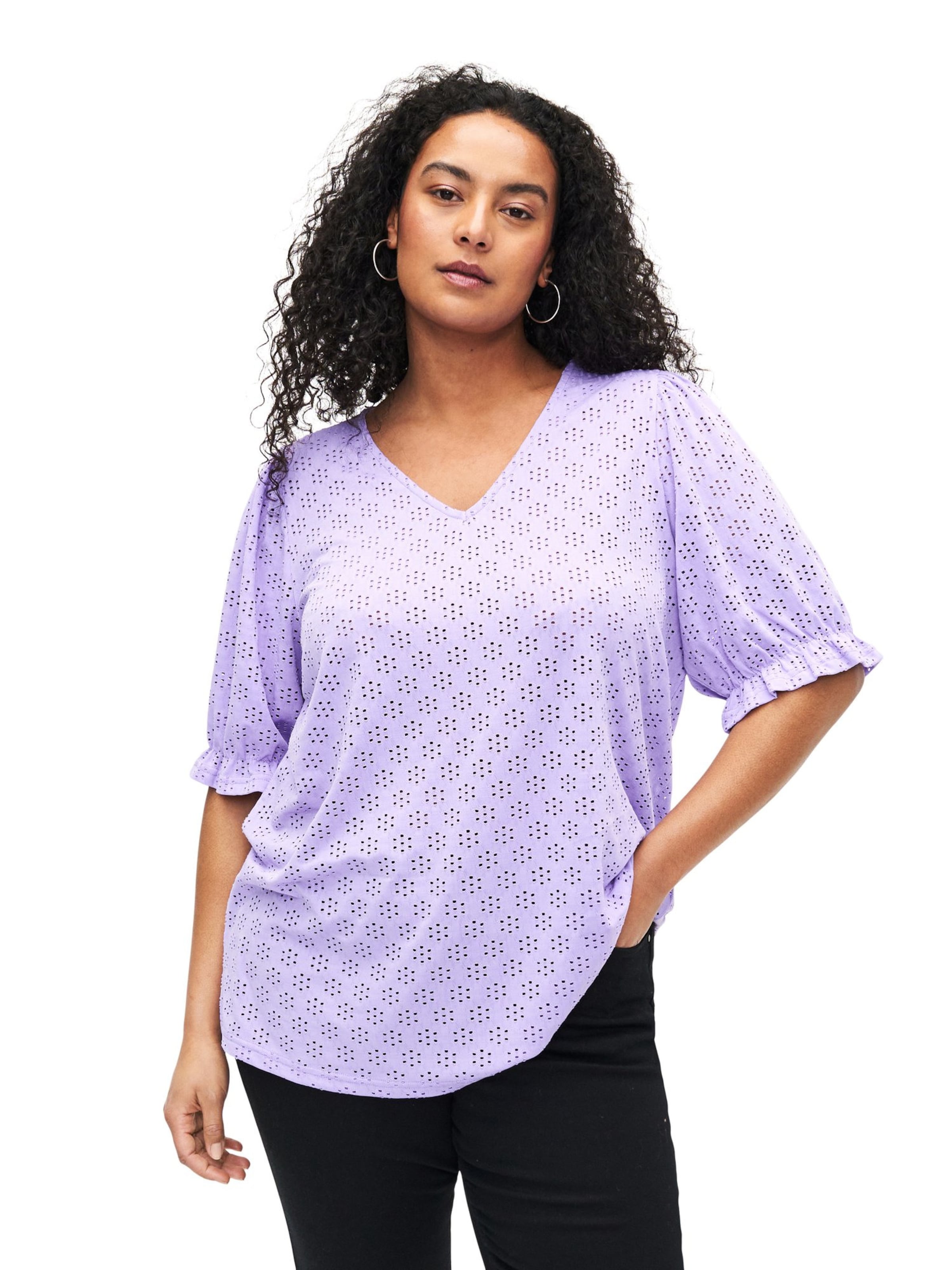 Zizzi Blouse 'VALABAMA' in Purple: front