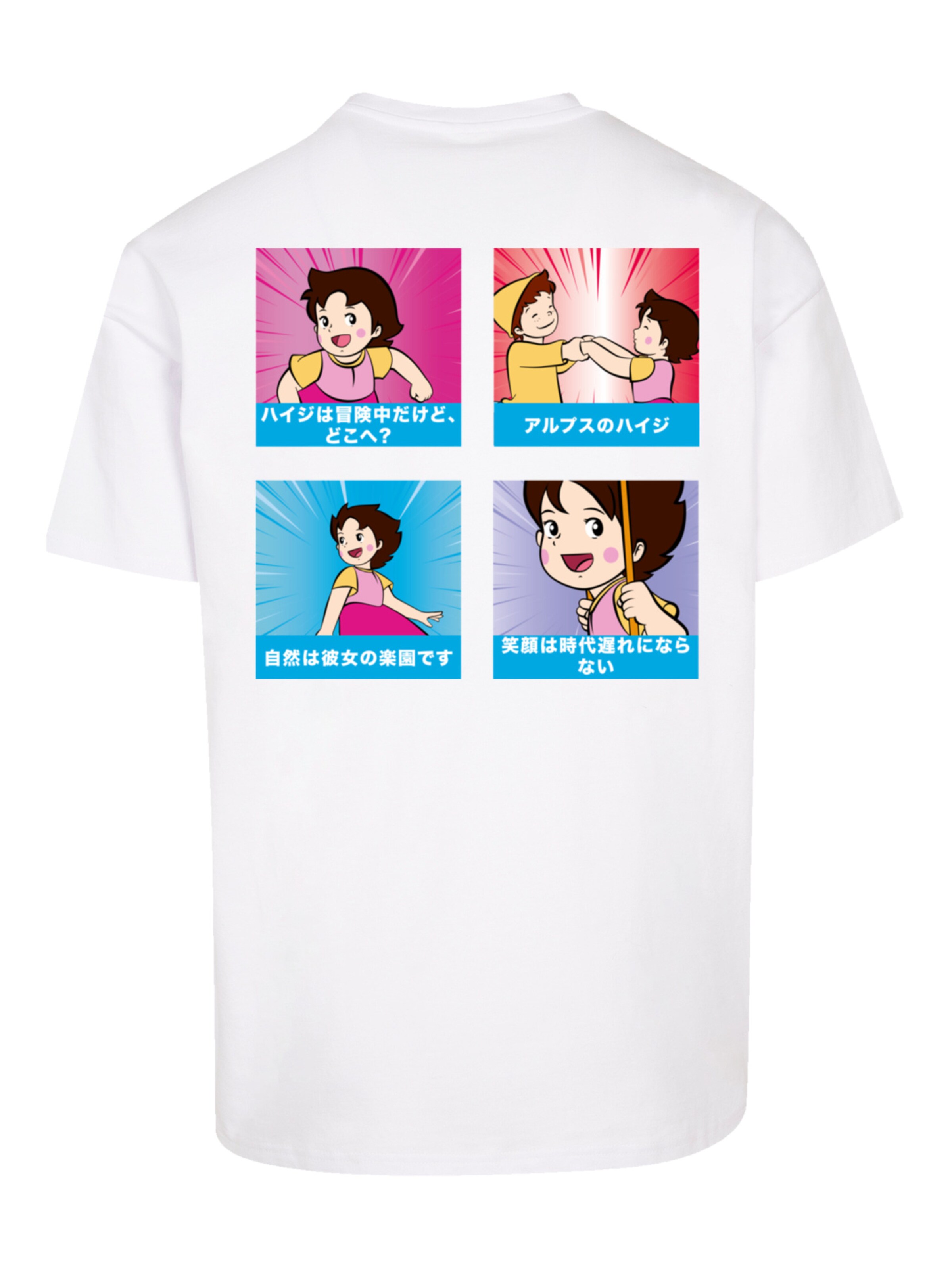 F4NT4STIC Shirt 'Heidi Logo Heroes of Childhood' in White