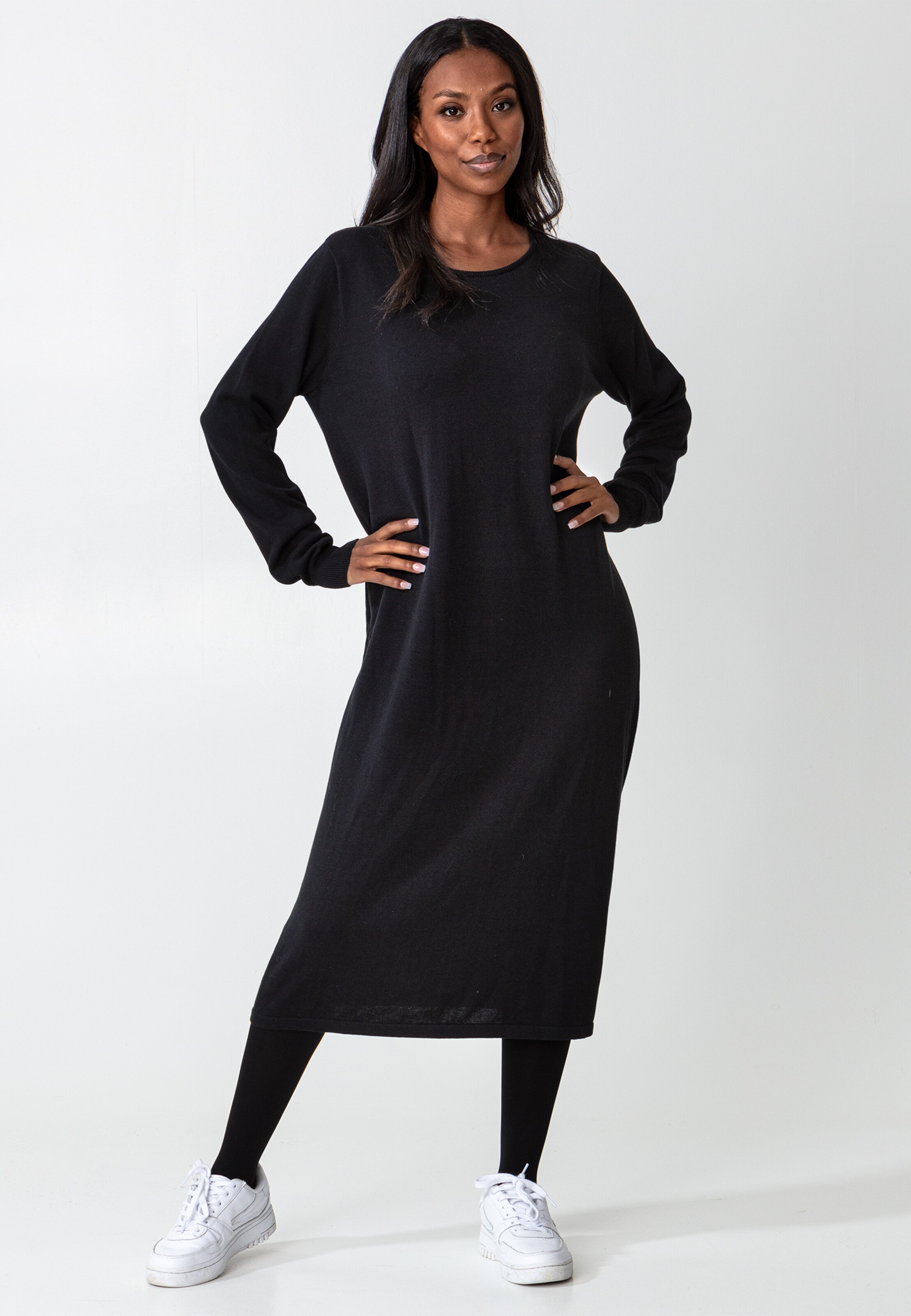 Plus durable Robes en maille 'Yasmine 212' Indiska en Noir 