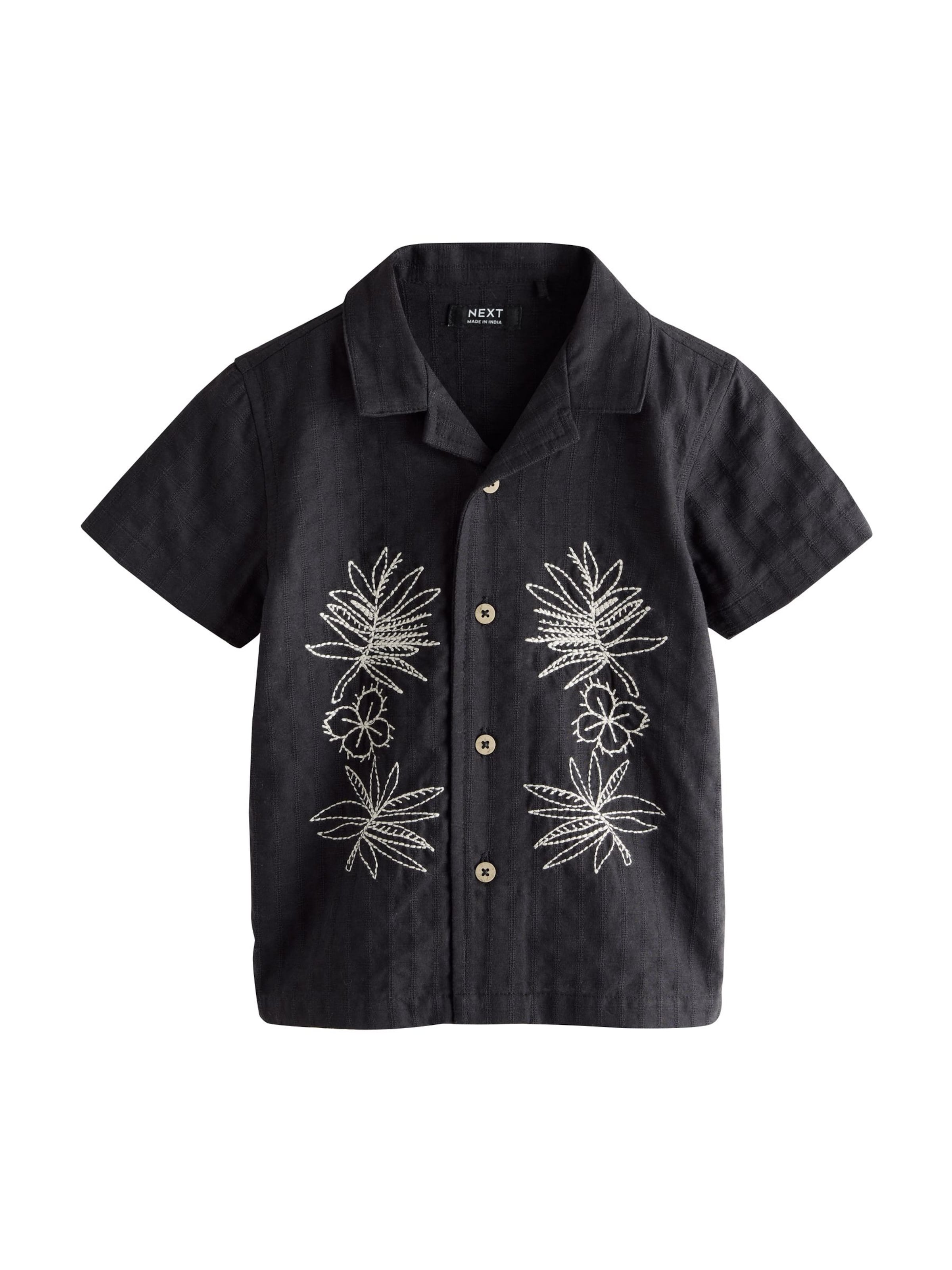 Next Regular fit Overhemd in Zwart: voorkant