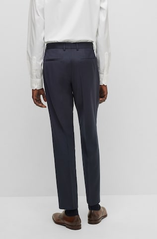 HUGO Red Regular Pleated Pants 'Genius' in Blue