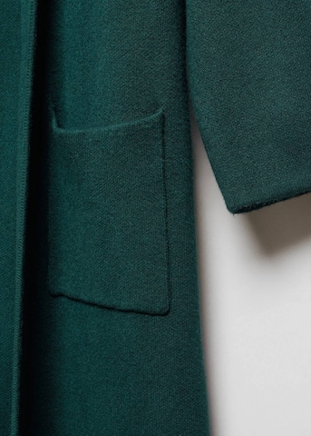 MANGO Knitted Coat 'Ringo' in Green