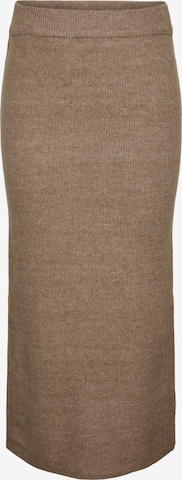 PIECES - Falda 'PCNiko' en marrón: frente