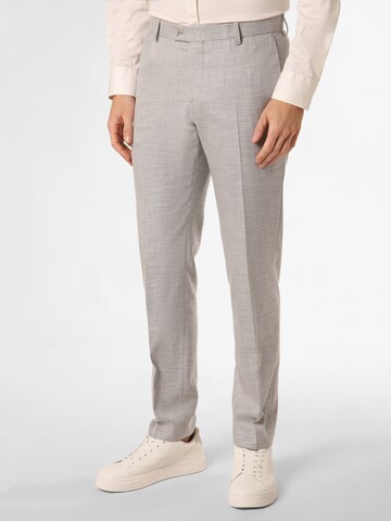 Finshley & Harding Regular Trousers with creases 'Mitch' in Grey: front
