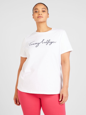 Tommy Hilfiger Curve Μπλουζάκι σε λευκό: μπροστά