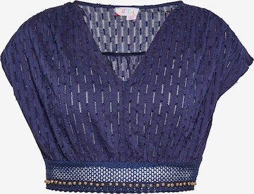 IZIA Blouse in Blue: front