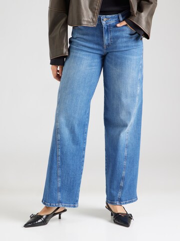 GUESS JEANS Široke hlačnice Kavbojke | modra barva: sprednja stran