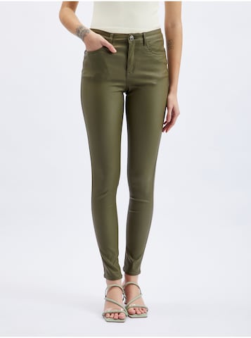 Orsay Skinny Pants in Green: front