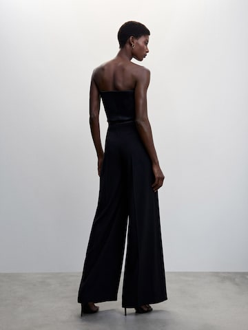 MANGO Wide leg Pleated Pants 'Gala' in Black