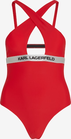 Karl Lagerfeld Купальник в Красный: спереди