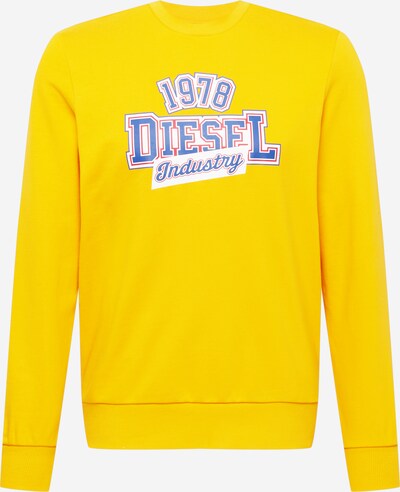 DIESEL Sweat-shirt en bleu / jaune / rouge / blanc, Vue avec produit