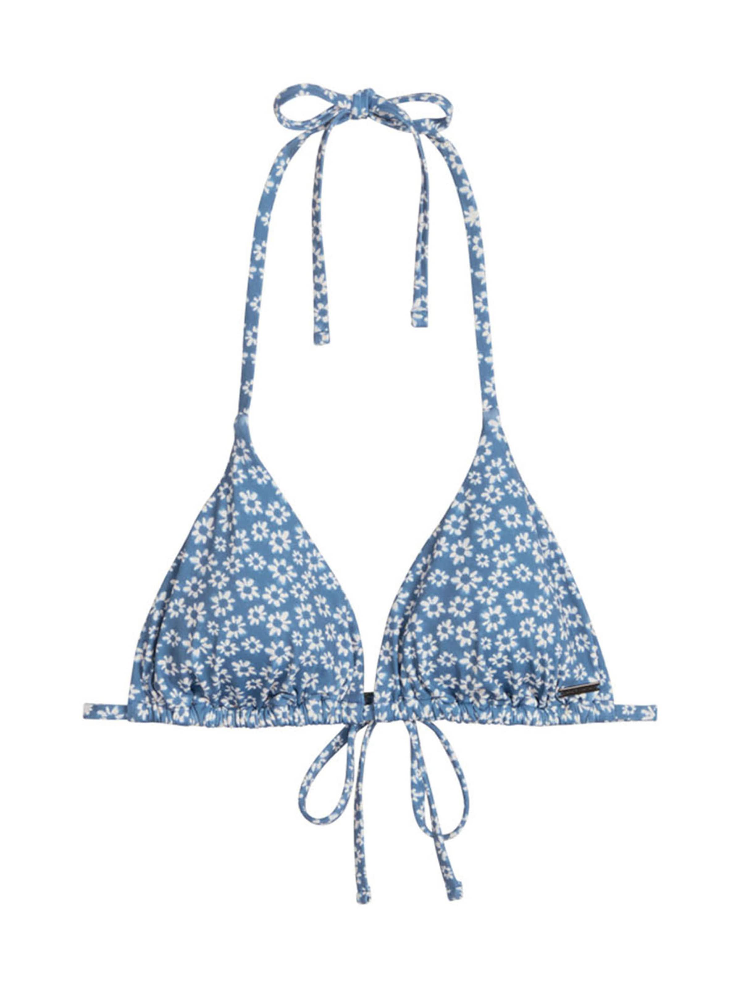 Marc O'Polo Triangel Triangel-Bikini-Top ' Shiny ' in Blau: Vorderseite
