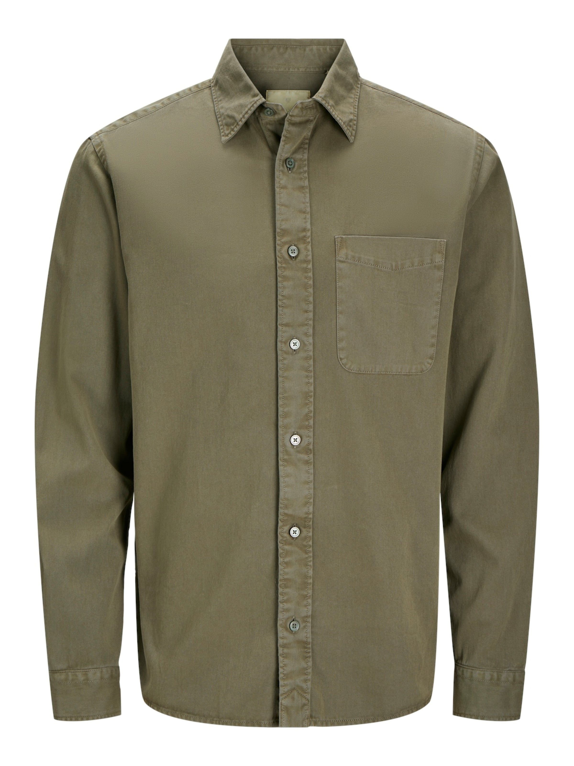 Jack & Jones Premium Regular fit Button Up Shirt 'JPRCCDOVER' in Green: front