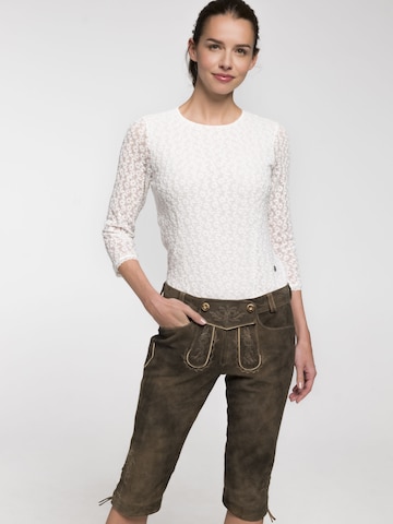 SPIETH & WENSKY Klederdracht blouse in Wit: voorkant