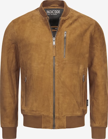 INDICODE JEANS Between-Season Jacket 'Maddoc' in Beige: front