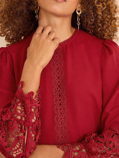 love & roses Blouse in de kleur Donkerrood, Productweergave