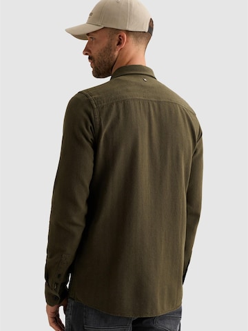 PME Legend - Ajuste regular Camisa 'Shirt with two-tone herringbone texture' en verde