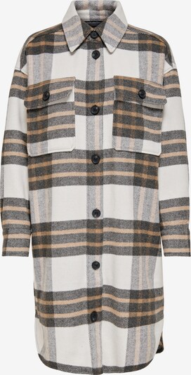 JDY Between-Seasons Coat 'Donna' in Light brown / Dark brown / White, Item view