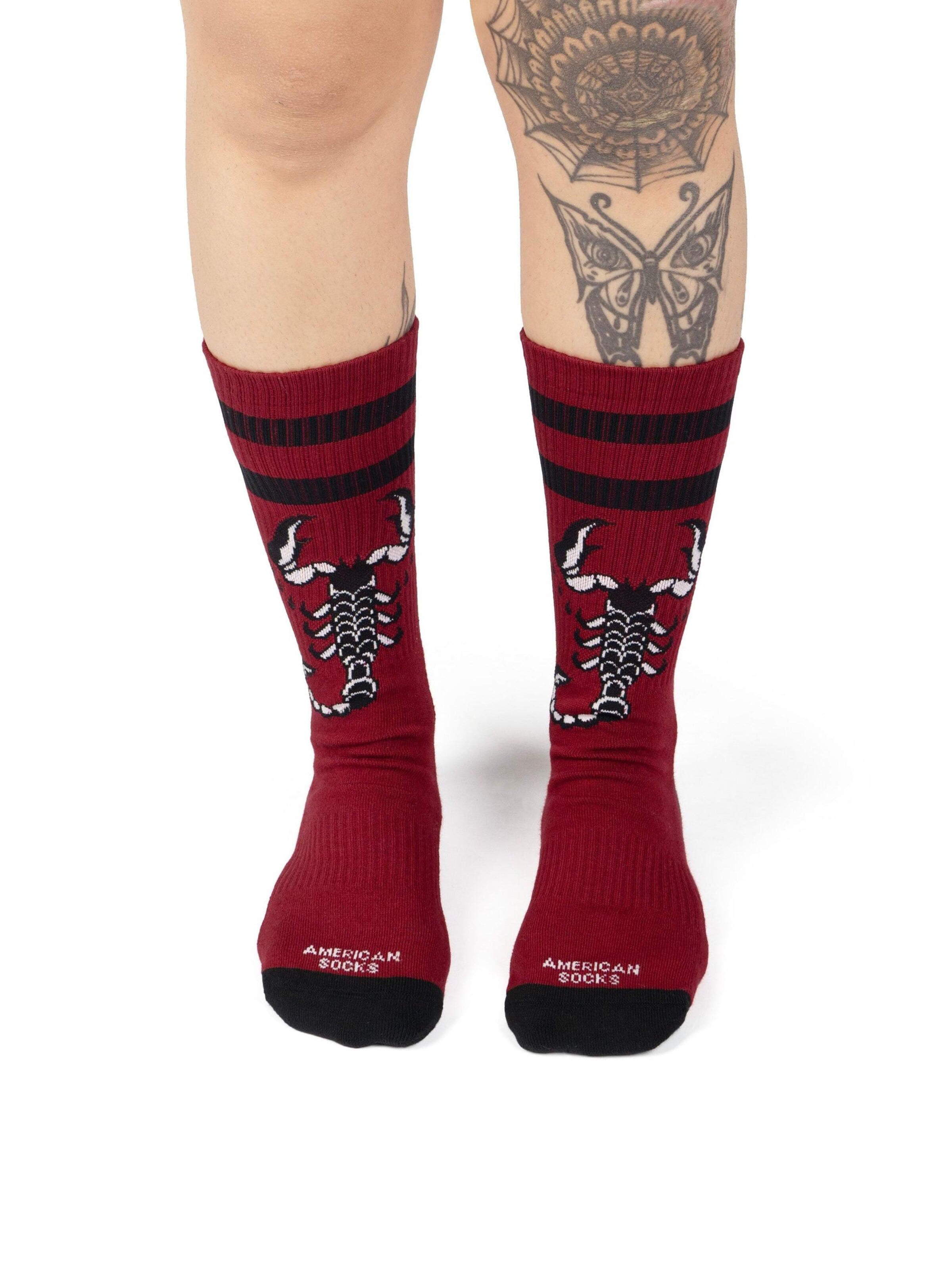 Calzino 'Poison Soul' di American Socks in rosso: frontale