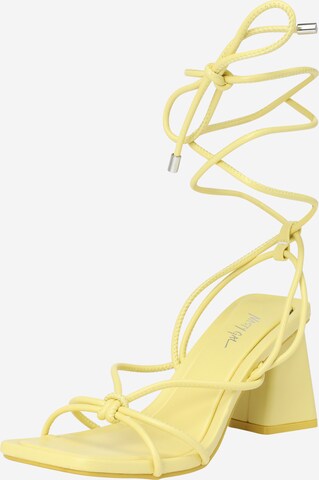 Sandales à lanières Nasty Gal en jaune : devant