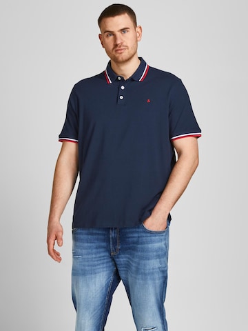 Jack & Jones Plus Majica 'PAULOS' | modra barva: sprednja stran