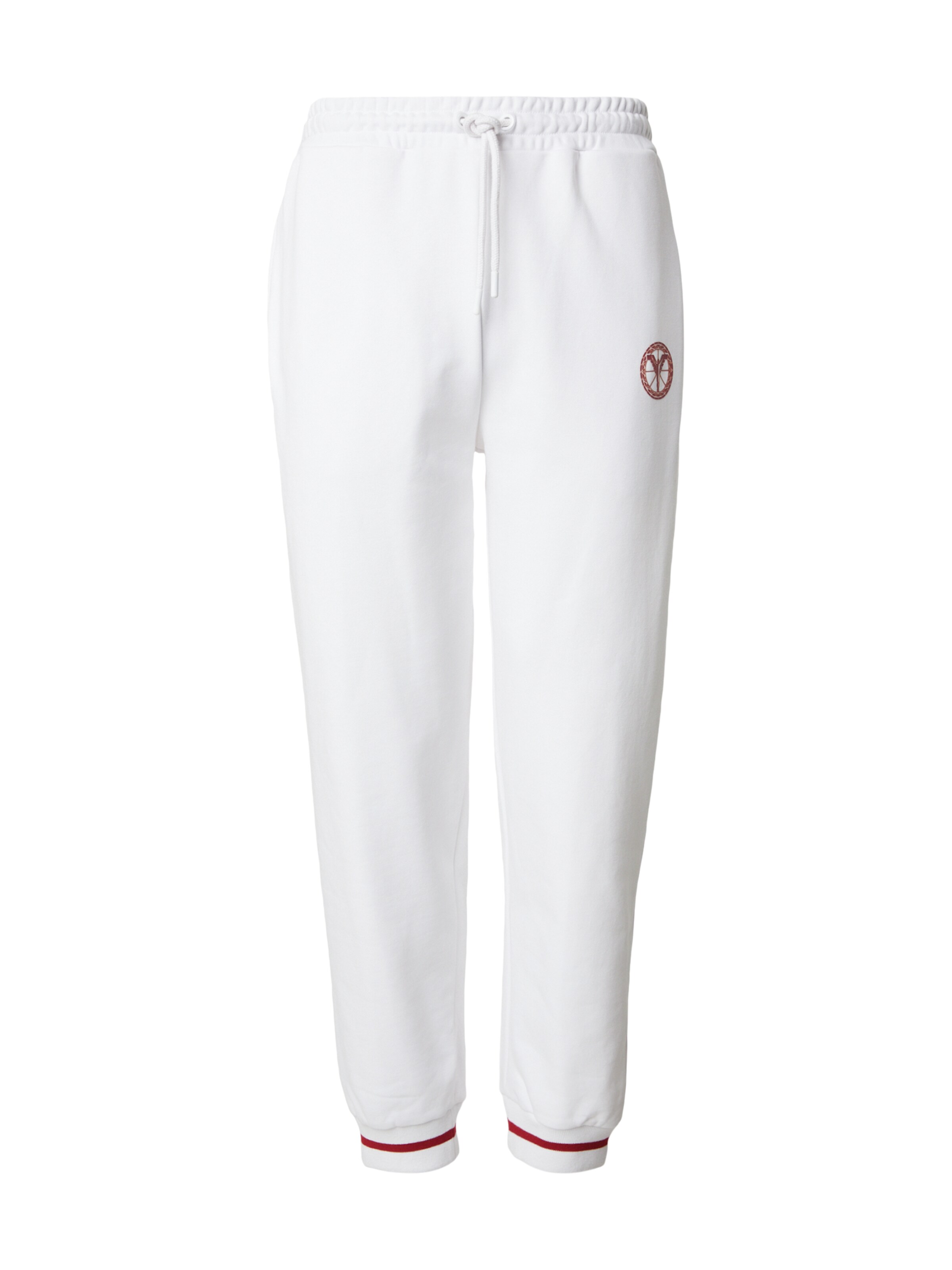 Carlo Colucci Панталон в червено / бяло, Преглед на продукта