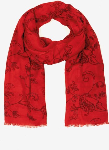 Cassandra Accessoires Scarf 'Flora' in Red: front