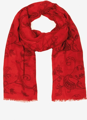 Cassandra Accessoires Scarf 'Flora' in Red: front