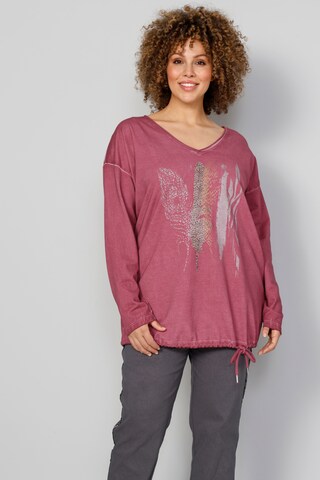 Sweat-shirt MIAMODA en rouge : devant