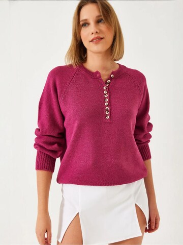 Pull-over Bianco Lucci en rose