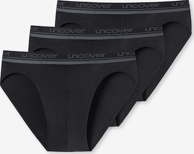 uncover by SCHIESSER Slip 'Rio' in dunkelgrau / schwarz, Produktansicht