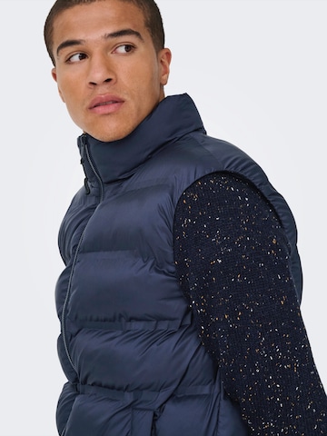 Only & Sons Vest 'ONSUNION' in Blue
