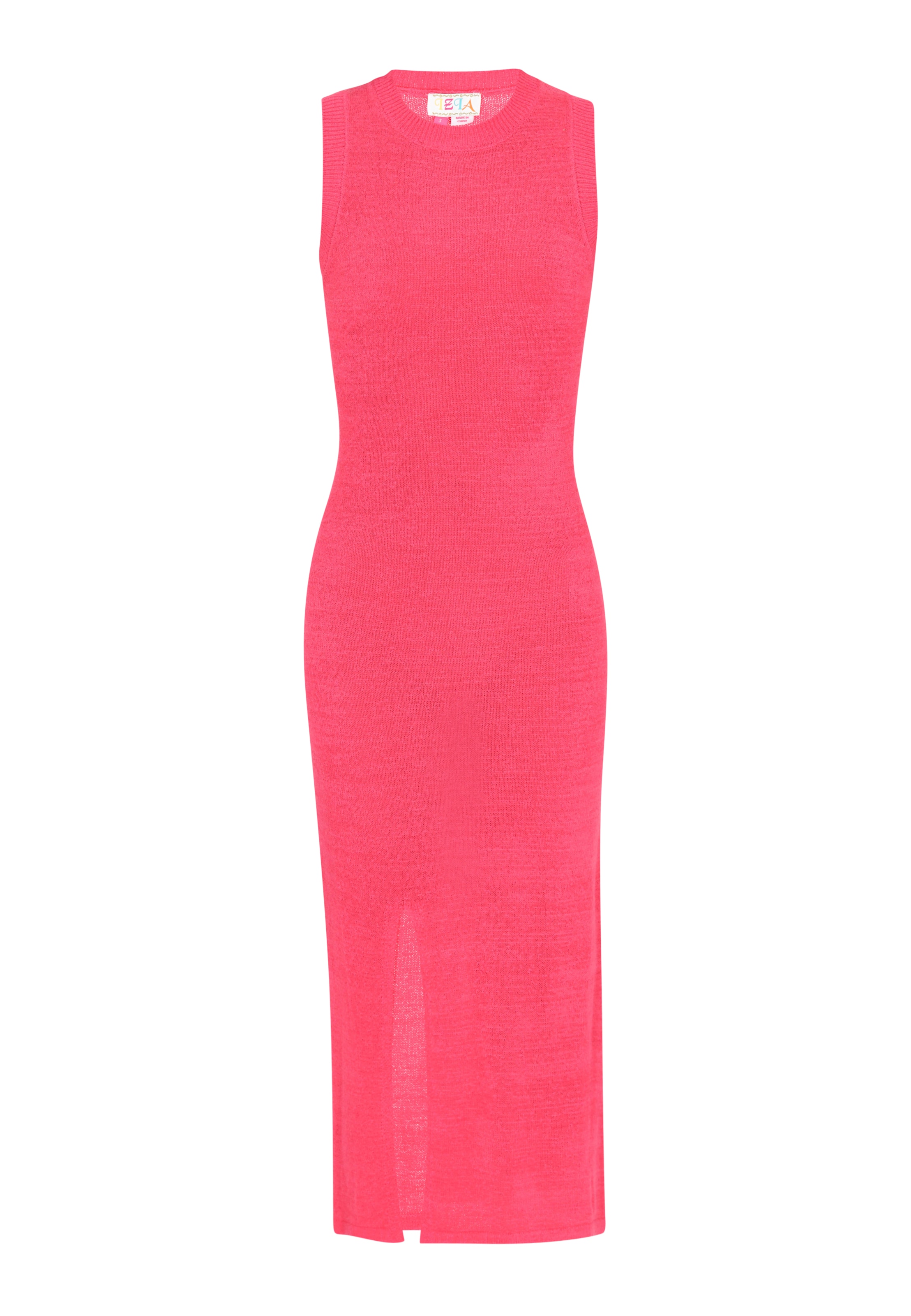 IZIA Gebreide jurk 'Boho' in Roze: voorkant