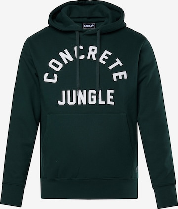 Men Plus Sweatshirt in Groen: voorkant