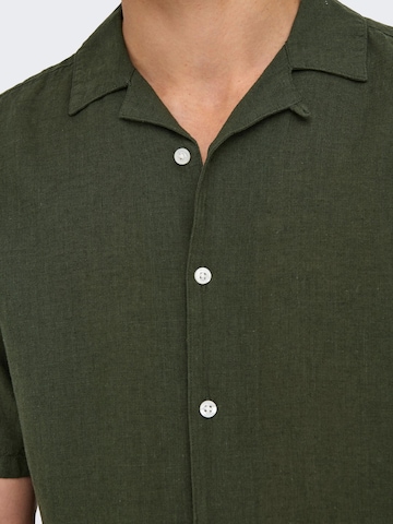 Only & Sons Regular fit Overhemd 'CAIDEN' in Groen