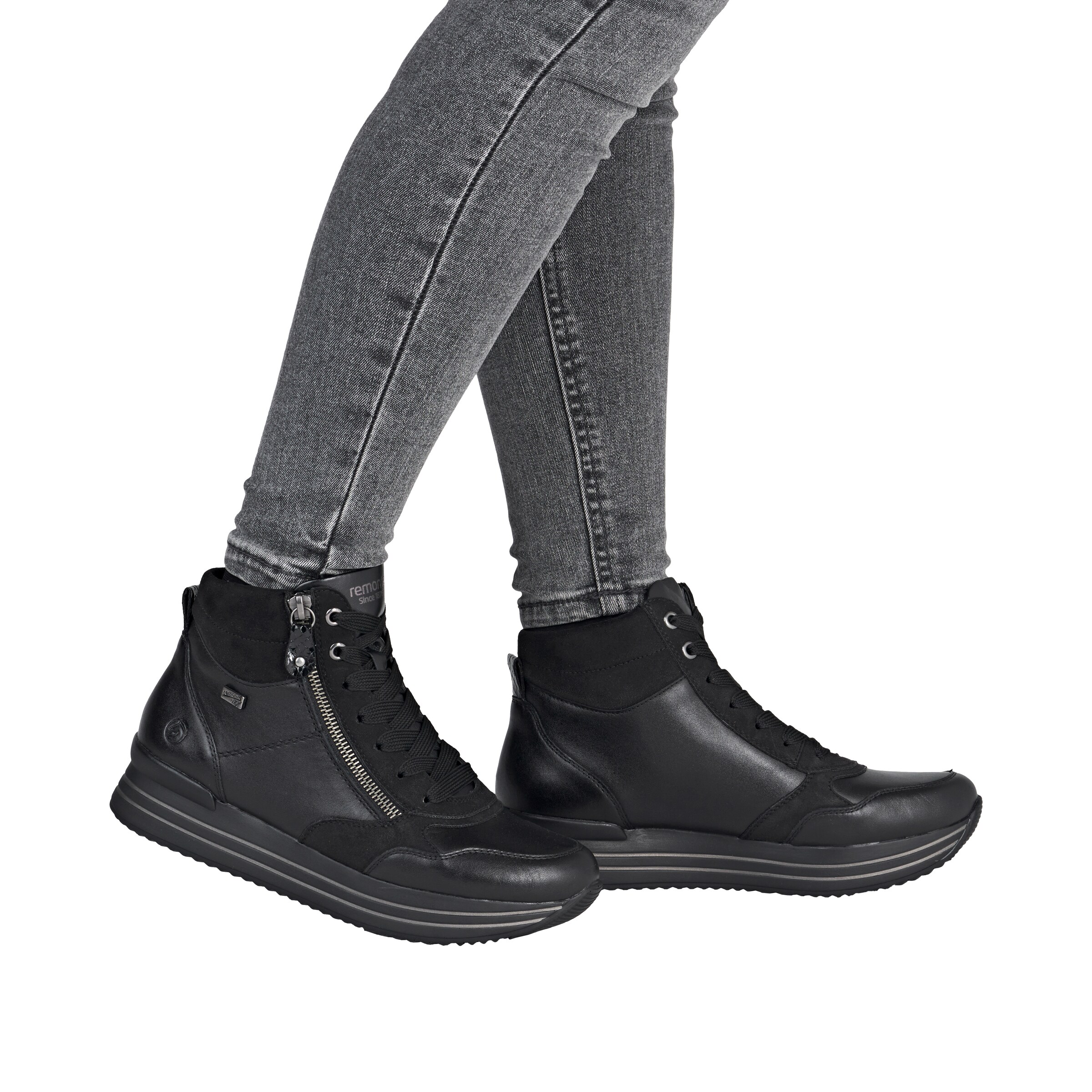 REMONTE High-Top Sneakers in Black