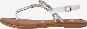 TAMARIS T-Bar Sandals in Silver