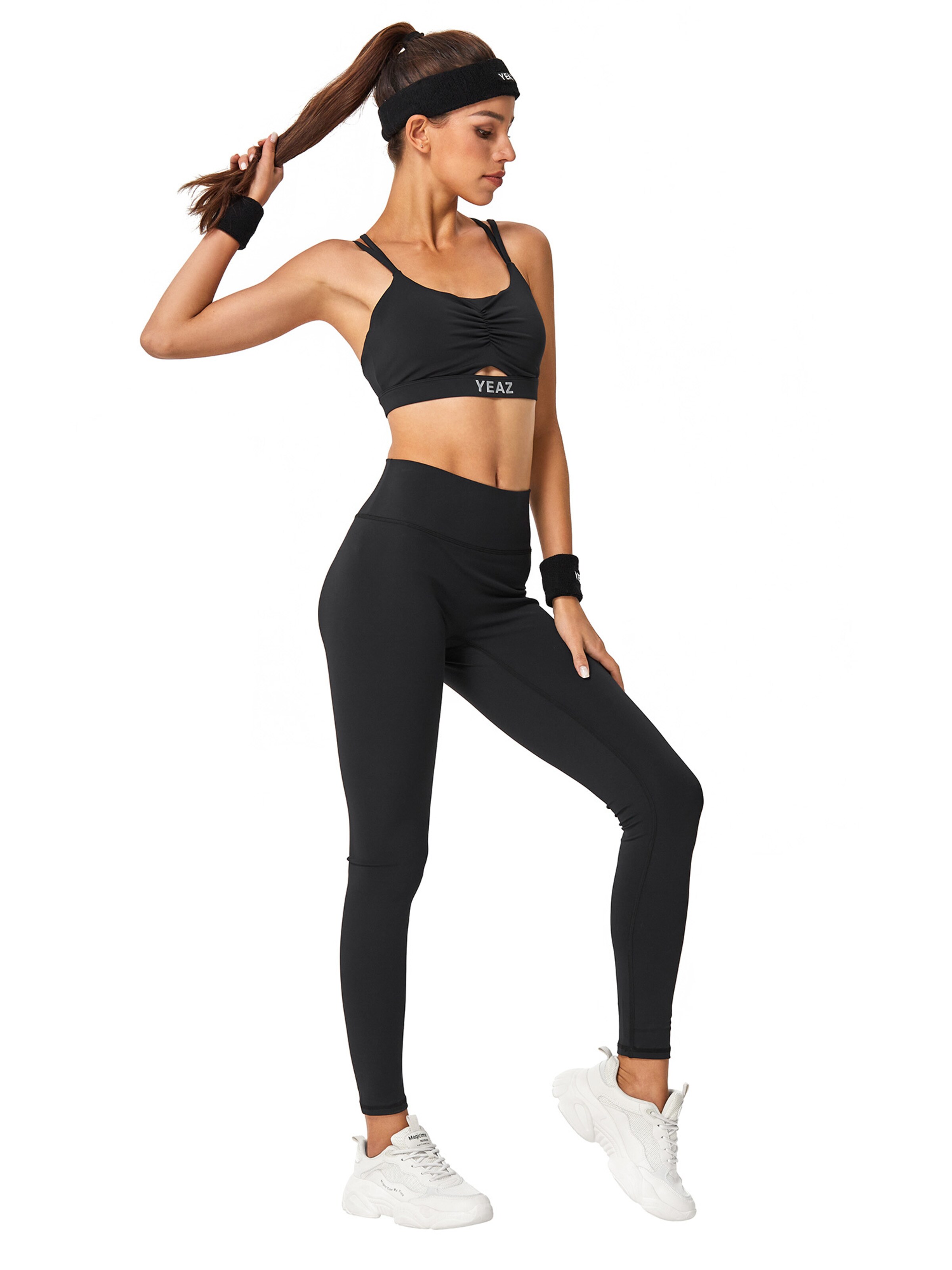 YEAZ Скинни Спортивные штаны в Черный