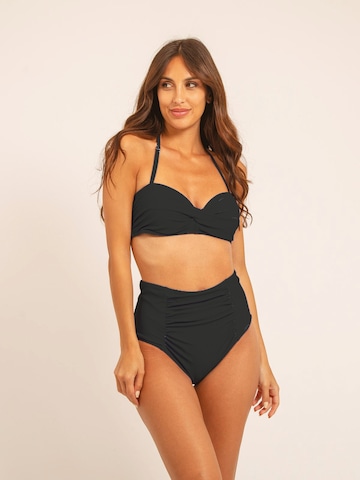 Dona Lisa Bandeau Bikini 'Maillot 2 pièces GLORIA' in Zwart