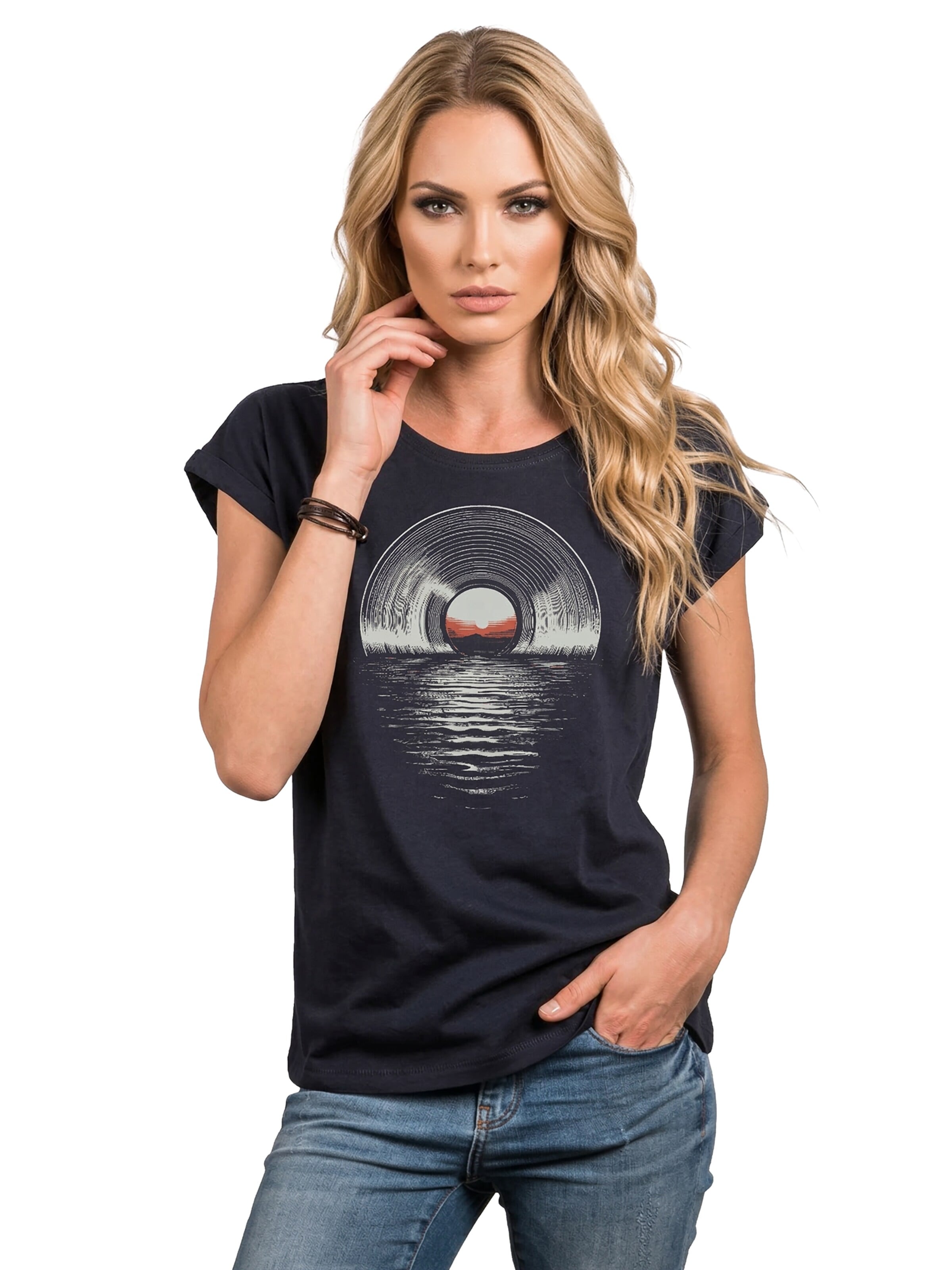 MAKAYA Shirt 'Sea Record' in Blue