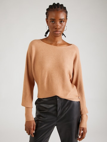 Pull-over QS en marron : devant