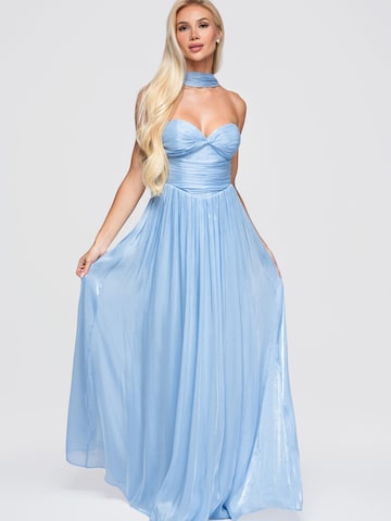 Ombre Abendkleid in Blau: Vorderseite
