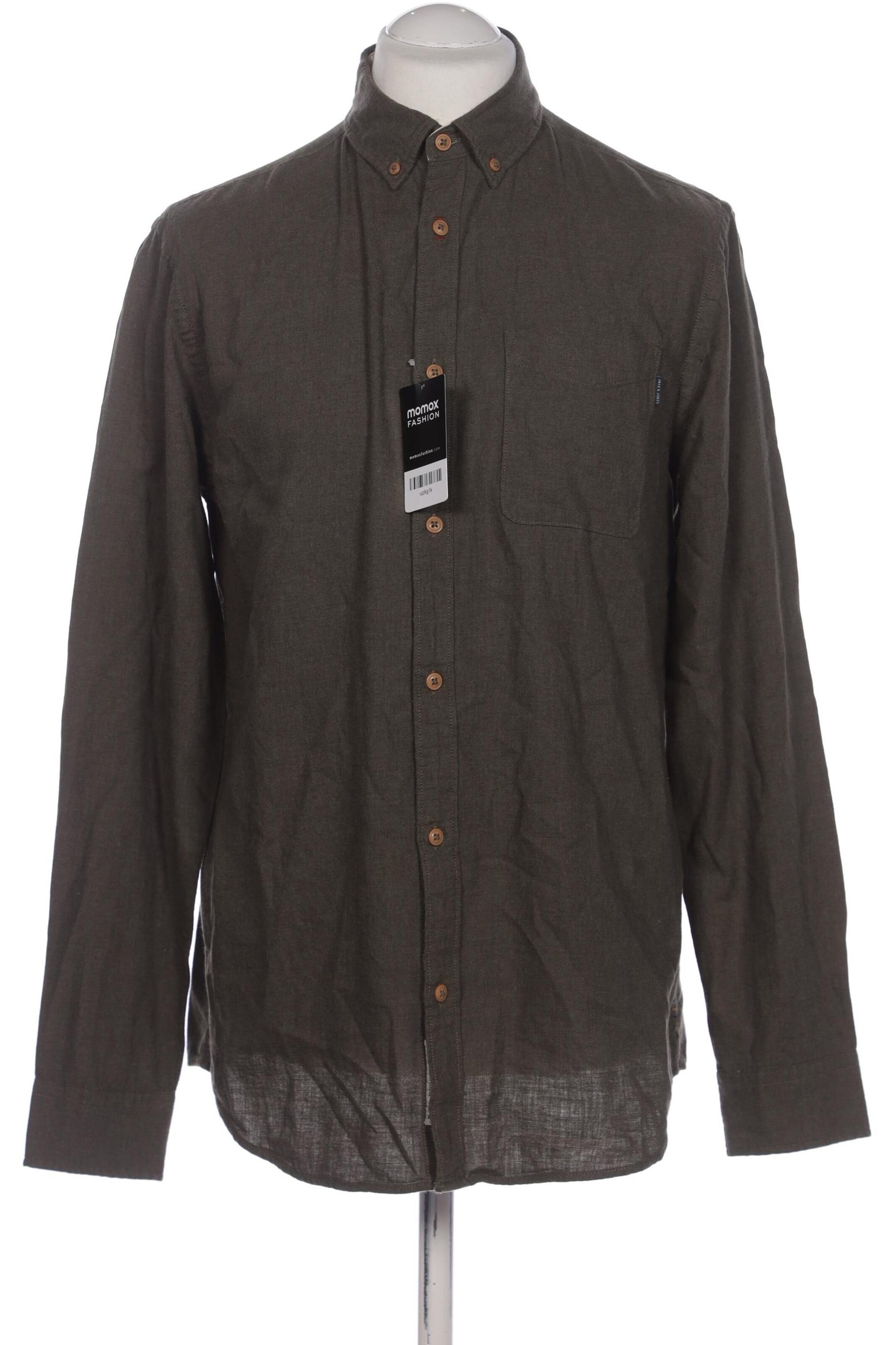 JACK & JONES Button Up Shirt in L in Green: front