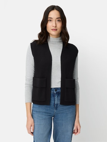 CAMEL ACTIVE Strickweste mit Taschen in Schwarz: Vorderseite